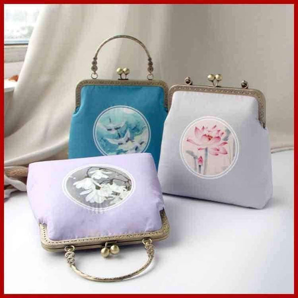 Planet Gates Y1849 / 20x20x6.5cm Sewing Art  Diy Craft Cherry Hand Bag Size 20X20X6.5CM Handmade Free Cutting Felt Material DIY Packag