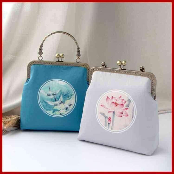 Planet Gates Y1849 / 20x20x6.5cm Sewing Art  Diy Craft Cherry Hand Bag Size 20X20X6.5CM Handmade Free Cutting Felt Material DIY Packag