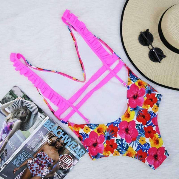 Planet Gates YA17001D1 / S One Piece Swimsuit Women 2018 Summer Beachwear Lace One Shoulder Swimwear Bathing Suits Bodysuit Monokini Swimsuit