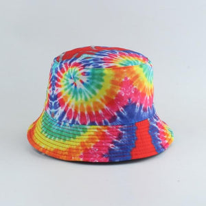 Planet Gates yan hua Fisherman Hat Reversible Harajuku Bucket Hats For Women Men Street Hip Hop Cap Rainbow Tie Dye Printed Fishing Hat
