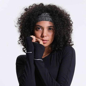 Planet Gates Yarn Dyed Black Solid Gym Yoga Hair Bands Headband Women Anti-Sweat Head Band Plain Running Sport Hairband Sport Accessories 9Colors