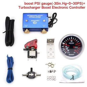 Planet Gates YC101309 / China 2" 52mm Universal Car LED 12V Turbo Boost Gauge PSI & BAR Pointer Digital Meter with Turbocharger Boost Electronic Controller