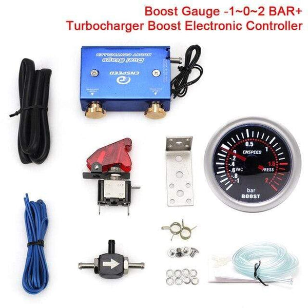 Planet Gates YC101310 / China 2" 52mm Universal Car LED 12V Turbo Boost Gauge PSI & BAR Pointer Digital Meter with Turbocharger Boost Electronic Controller