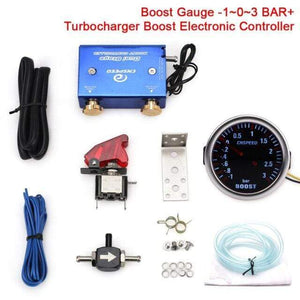 Planet Gates YC101541 / China 2" 52mm Universal Car LED 12V Turbo Boost Gauge PSI & BAR Pointer Digital Meter with Turbocharger Boost Electronic Controller