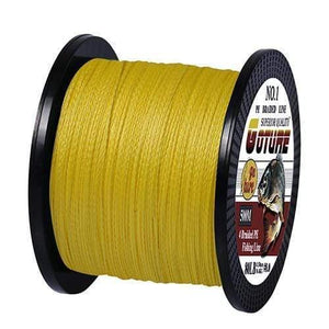 Planet Gates yellow / 0.10MM - 5.5KG Braided Fishing Line Multifilament 500M 4 Strands Cord Carp Fishing Lines For Freshwater and Saltwater 8-80 LB