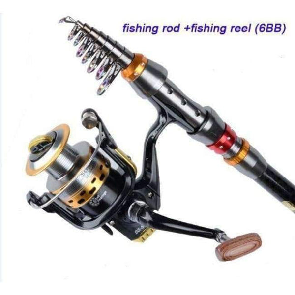 Planet Gates Yellow / 1.8 m Carbon Fiber Telescopic Fishing Rod Portable Spinning Fishing Rod Pole Travel Sea Boat Rock Fishing Rod