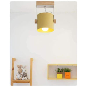 Planet Gates Yellow / 1 lights Nordic modern minimalist wood iron ceiling lamp color Dining Room living room aisle commercial LED Ceiling Lights Lighting