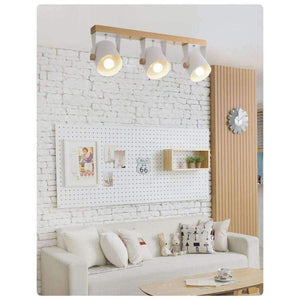 Planet Gates Yellow / 1 lights Nordic modern minimalist wood iron ceiling lamp color Dining Room living room aisle commercial LED Ceiling Lights Lighting