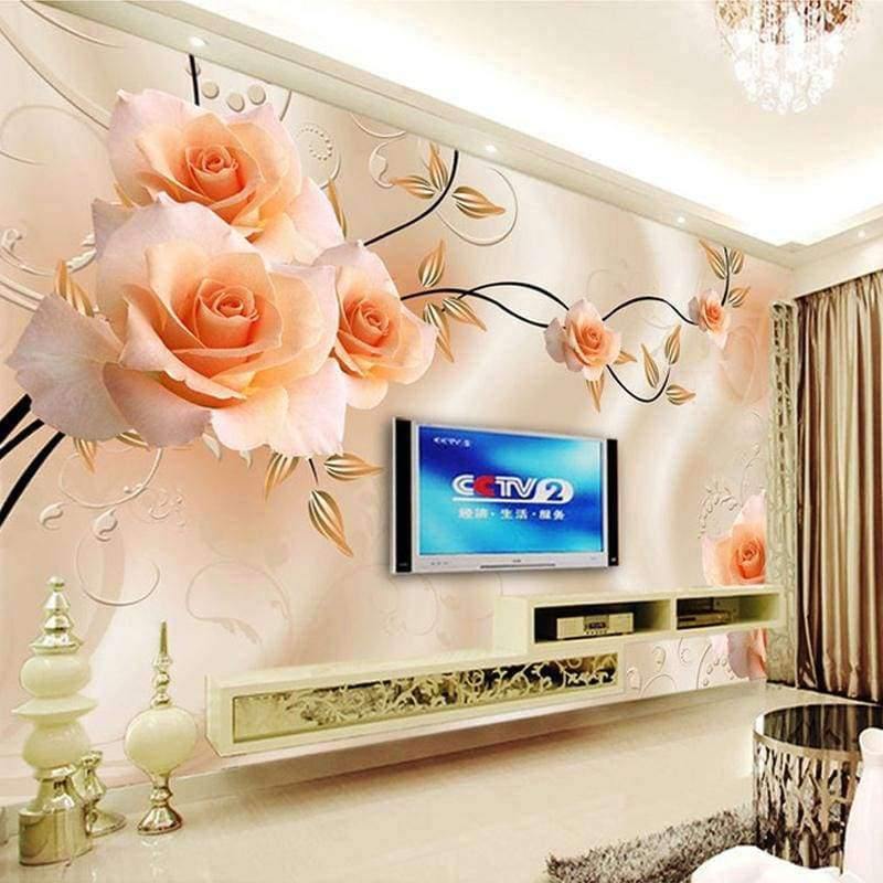 Planet Gates Yellow / 1 m2 Custom Photo Mural Wallpaper Luxury Villas TV Backdrop Papel De Parede 3D Wallpaper For Walls Warm Rose Wall Papers Home Decor