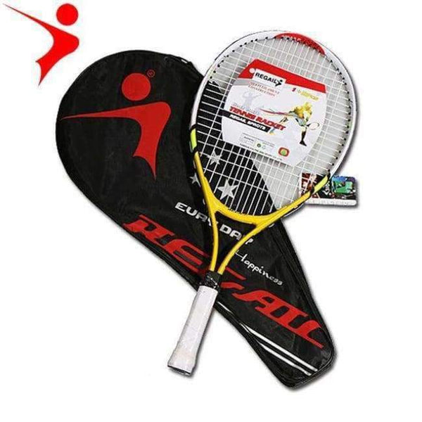 Planet Gates yellow 1 x New Junior Tennis Racquet Raquette Training Racket for Kids Youth Childrens Tennis Rackets with Carry Bag Hot
