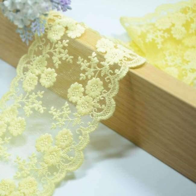 Planet Gates 10 Meters Embroidered Mesh Tulle Lace Trim DIY Accessories Ribbon Lace Wedding Party Decorations Arts Sewing Crafts Home Supplies