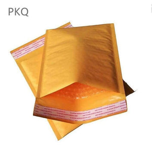 Planet Gates Yellow / 11x13cm Small yellow kraft Bubble Envelope Mailing Bags large Shockproof Anti Pressure Packaging Courier Bags Business Supplies,50pcs
