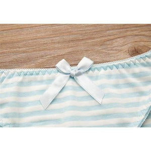 Planet Gates Yellow / 12 Teenage Girls Stripe Training Bras Sets Young Student Wireless Cotton Bras Lace Panties 2Pcs Sets Teens Development Clothes GB15