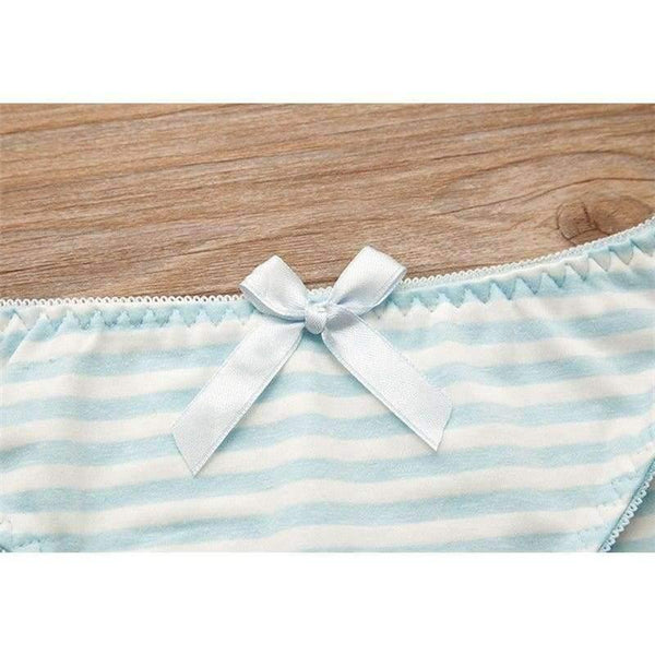 Planet Gates Yellow / 12 Teenage Girls Stripe Training Bras Sets Young Student Wireless Cotton Bras Lace Panties 2Pcs Sets Teens Development Clothes GB15