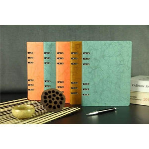 Planet Gates Yellow / 17.5x23cm Spiral Notebook A5 Retro Leather Journal Daily Planner Notebooks Writing Pads Office School Travelers Notebook Binder