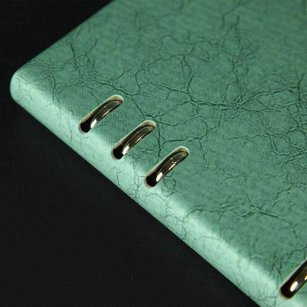 Planet Gates Yellow / 17.5x23cm Spiral Notebook A5 Retro Leather Journal Daily Planner Notebooks Writing Pads Office School Travelers Notebook Binder