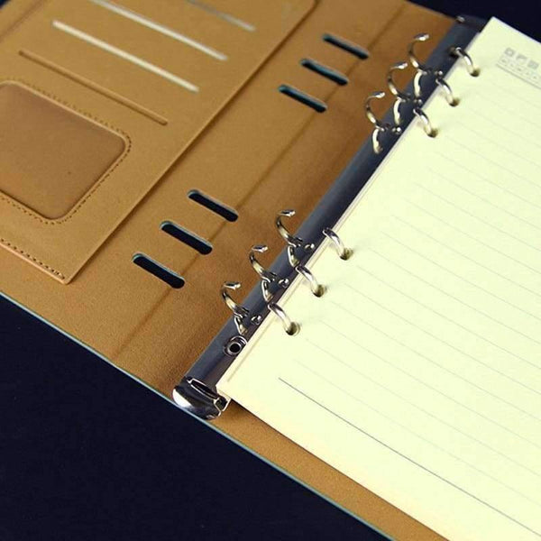 Planet Gates Yellow / 17.5x23cm Spiral Notebook A5 Retro Leather Journal Daily Planner Notebooks Writing Pads Office School Travelers Notebook Binder