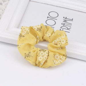 3PCS Summer Floral Hairband Women Scrunchies Ponytail Holder Hair Rope Ties Girl Chiffon Elastic Hair Bands For Accessories