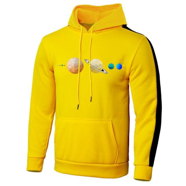 Planet Gates Yellow 2 / S Solar System Planets Colour Mens Sweatshirt O-neck Hip Hop Hoodie Leisure Polyester Clothing  Autumn Moletom Masculino