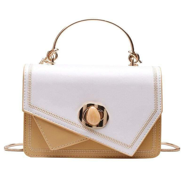 PU Leather Crossbody Bags For Women  Small Contrast Color Shoulder Messenger Bag Female Totes