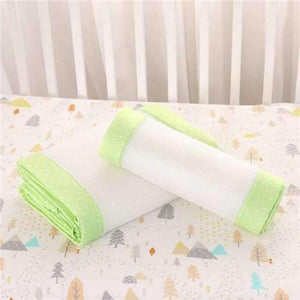 Planet Gates Yellow 2Pcs/Set Breathable Summer Baby Bedding Bumper Collision Half Around baby bumper crib set Cotton Printing Mesh Safety Rails