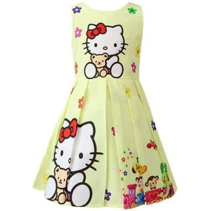 Planet Gates Yellow / 2T Baby Summer Princess Little Pony Rainbow Dresses For Girls Halloween Birthday Party Vestidos Dress Children Clothing