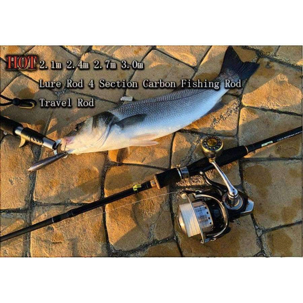 Planet Gates Gul / 3.0 m Kulfiber Fiskestang 2.1 m 2.4 m 2 m 7 m 3.0 Sektioner Rejsestang Vare Fiskestang Kastestang Pakning Rørføder