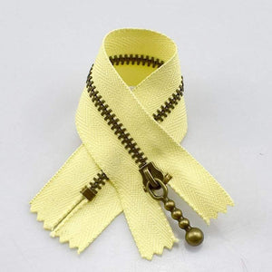 Planet Gates yellow / 3# / 15cm 10pc Meetee Metal Zippers 15/20/30/40cm 3# Close-end Zip Bronze For DIY Sewing Bags Jeans Shoes Clothing Tailor Craft Acessories