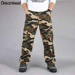 Planet Gates Yellow / 30 Combat Multi-pockets Casual Trousers Camouflage Military Cargo Pants Men Outwear Overalls Army Tactical Pants