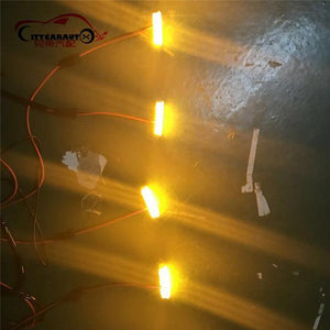 Planet Gates yellow / 3000K 4pcs/set front racing grille led white yellow led drl fit for ford ranger grill 2015-2017 car