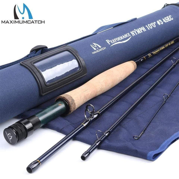 Planet Gates YELLOW 3WT/4WT Nymph Fly Fishing Rod Graphite Carbon Fiber 10FT 4Sec with Cordura Tube