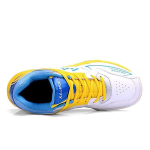 Planet Gates Yellow / 4.5 New Men and Women's Brand Badminton Shoes Unisex Athletic Gym Sports Shoes Light Weight Trainers Table Tennis Sneakers