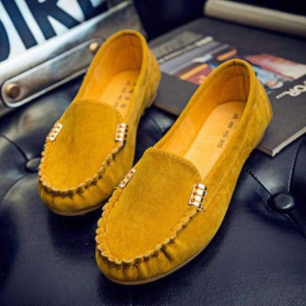 Planet Gates Yellow / 4.5 Spring Autumn Women Flats Woman Loafers Candy Color Slip on Flat Shoes Ballet Flats Comfortable Ladies shoes zapatos mujer 6735