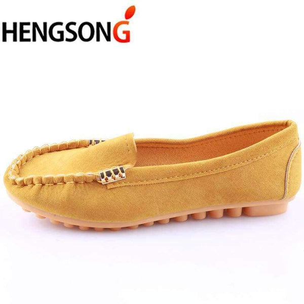 Planet Gates Yellow / 4.5 women flats shoes female casual flat loafers shoes slips leather black flat women's Spring Autumn Soft Round Toe Shoes PA642712