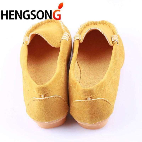 Planet Gates Yellow / 4.5 women flats shoes female casual flat loafers shoes slips leather black flat women's Spring Autumn Soft Round Toe Shoes PA642712