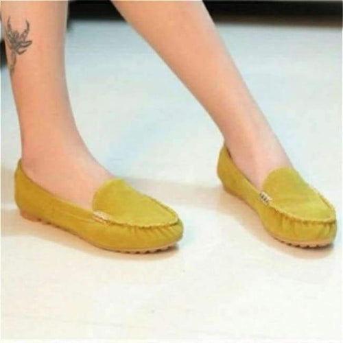 Planet Gates Yellow / 4.5 women flats shoes female casual flat loafers shoes slips leather black flat women's Spring Autumn Soft Round Toe Shoes PA642712