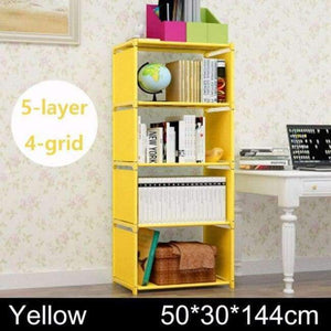 Multilayer Bookshelf non-woven bookcase Organizer storage Shelf simple floor rack Home decoracion Living Room Furniture
