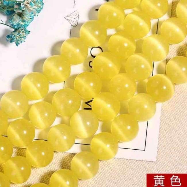 Planet Gates White/Pink/Purple/Green Natural Cat Eye Beads for Making Jewelry DIY Bracelets Necklace Findings Wholesale 4/6/8/10/12MM Strand