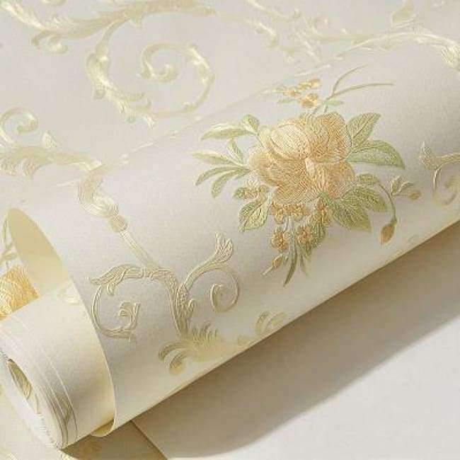 Planet Gates 3D Stereoscopic Flower Pastoral Non-woven Thickened Wallpaper Wall Covering Roll Wall Papers Home Decor Living Room Bedroom Wall