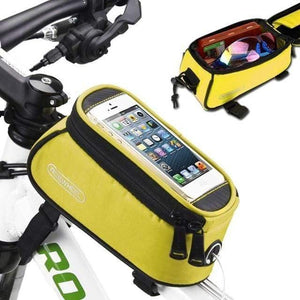 Planet Gates YELLOW / 5.5 4.8" 5.5" PVC Bicycle Bag Outdoor Cycling Bicycle Frame Pouch Front Tube Bag Bike Bags for Cell Phone 4 color