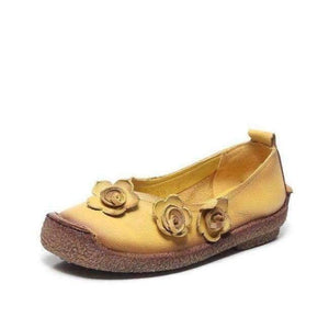 Planet Gates Yellow / 5 GKTINOO Women Shoes Spring Genuine Leather Flat Shoes Woman Loafers Handmade Soft Outsole Comfortable Casual Shoes Women Flats
