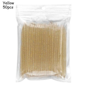 Planet Gates Yellow  50Pcs 25/50/100Pcs Reusable Crystal Stick Double End Nail Art Cuticle Pusher Cuticle Remover Tool Pedicure Care Nails Manicures Tools