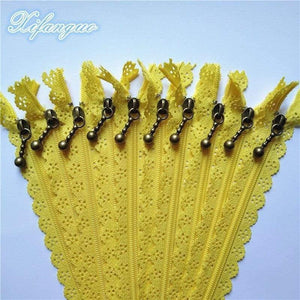 Planet Gates Yellow / 5pcs / 25cm 5/10pcs 25cm 10 Inch DIY 3# Nylon Coil Flower Zipper For DIY Sewing Tailor Handicraft Bed Bag (20 Colors) #