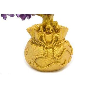 Planet Gates Yellow 6.7 Inch Tall Mini Crystal Money Tree Bonsai Style Wealth Luck Feng Shui Bring Wealth Luck Home Decor Birthday Gift