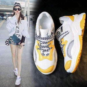 Planet Gates yellow / 6 Brand Autumn Women Breathable Sport Shoes Tennis Athletic Soft Sneakers Comfortable Tenis Masculino Shoes Women H4