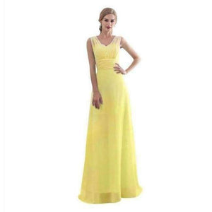 Planet Gates yellow / 6 Bridesmaid dress long 2018 new design chiffon beach summer wedding party Multi wearing formal junior prom dress vestide