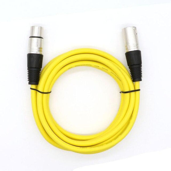 Planet Gates Yellow / 7.5 m Balanced XLR Cable 3 Pin Male to Female Snake Cord Professional Microphone Cable for Recording,Mixing,Amplifier