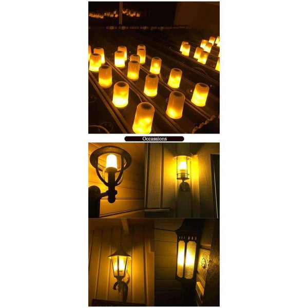 Planet Gates yellow / 7W 99LEDS / B22 GUGI E27 E22 Flame Effect LED Light Blub 7W Fire Led Lamp Atmosphere Creation Decorative Flicker Lamp Lights Emulation LED Bulb