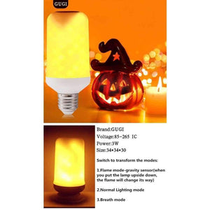 Planet Gates yellow / 7W 99LEDS / B22 GUGI E27 E22 Flame Effect LED Light Blub 7W Fire Led Lamp Atmosphere Creation Decorative Flicker Lamp Lights Emulation LED Bulb
