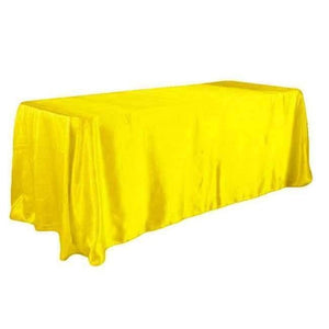 Planet Gates Yellow / 90 x 132 inch 90 x 132 inch Rectangular Satin Tablecloth White/Black Tablecloths Table Cover for Wedding Party Restaurant Banquet Decorations